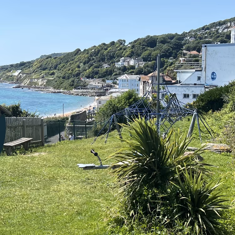 Kids playground with a sea view