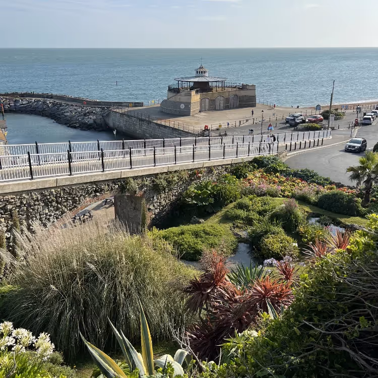A steep walk with a good view of the sea