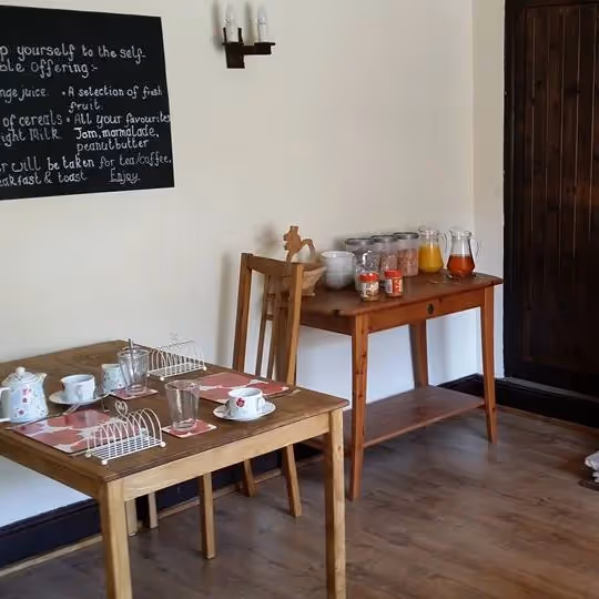 Dining area in a bed and breakfast establishment