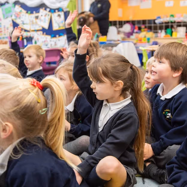 Kids in a school lesson