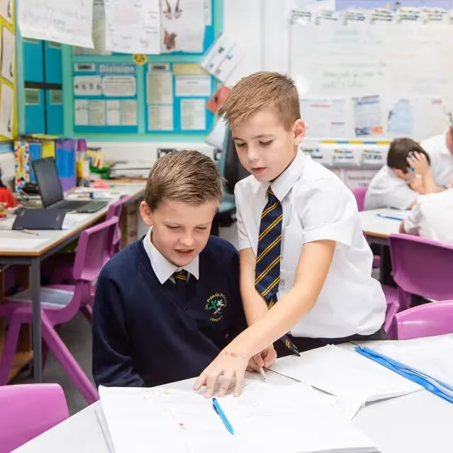 Kids in a school classroom