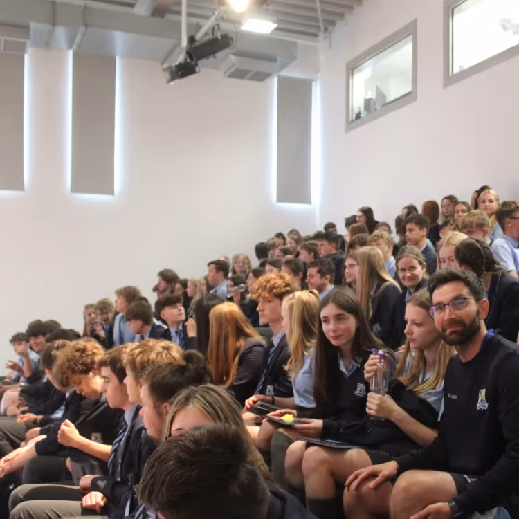Students in a lecture room
