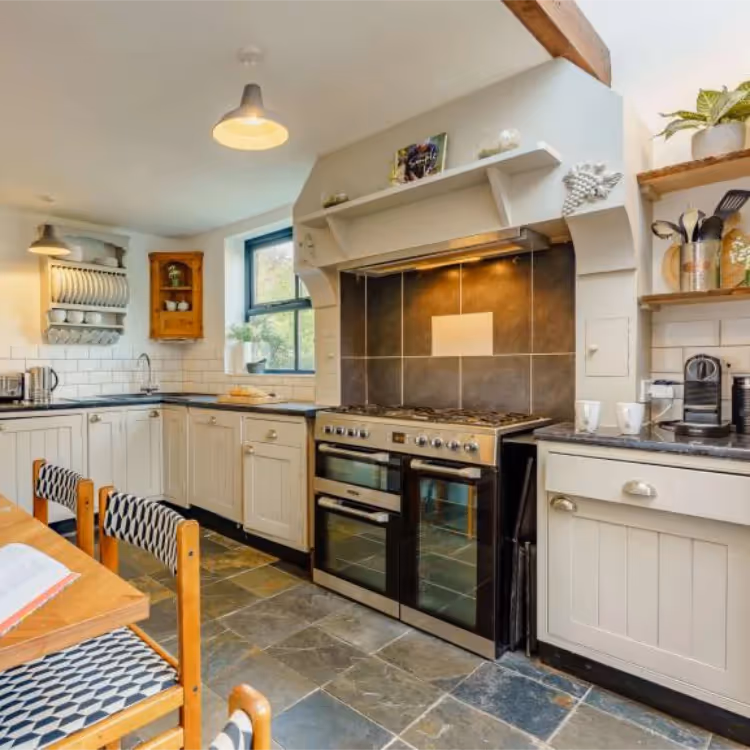 A rustic country shaker kitchen