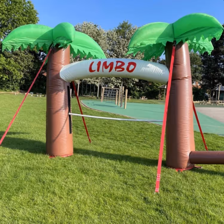 An inflatable limbo game