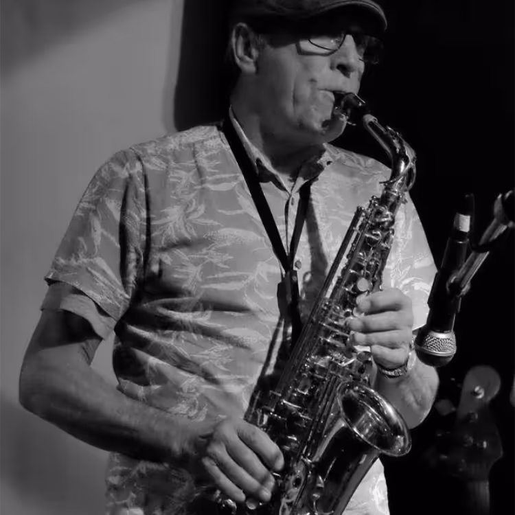 A man playing saxophone