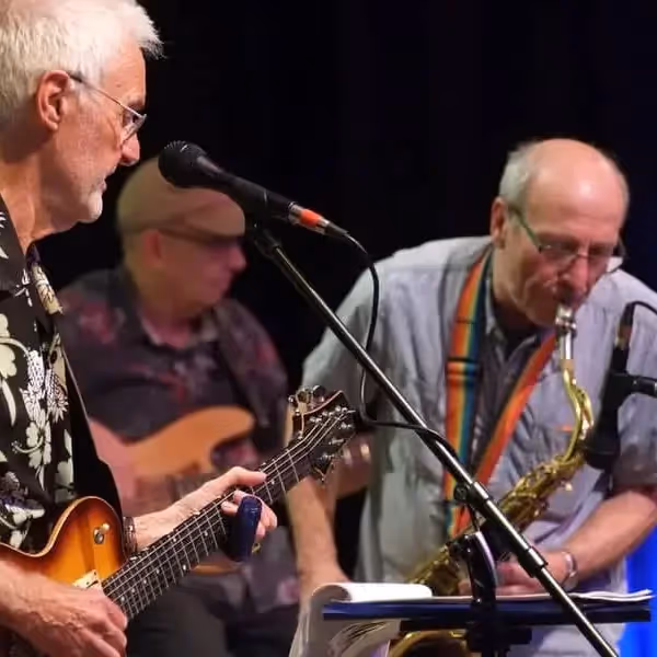 A band performing