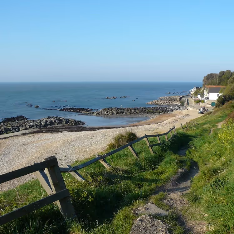 A shingle beach on the south coast
