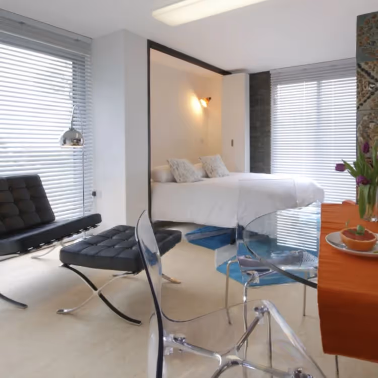 A 1970s style living room