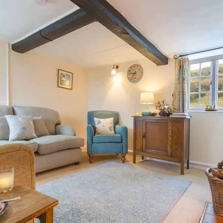 A country sitting room with contemporary furniture