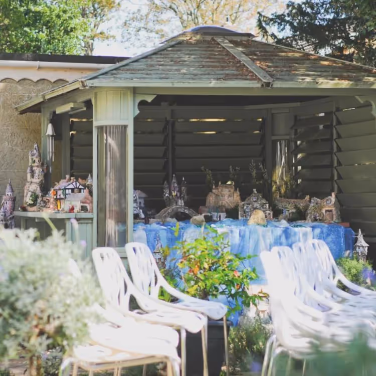 Outside wedding venue