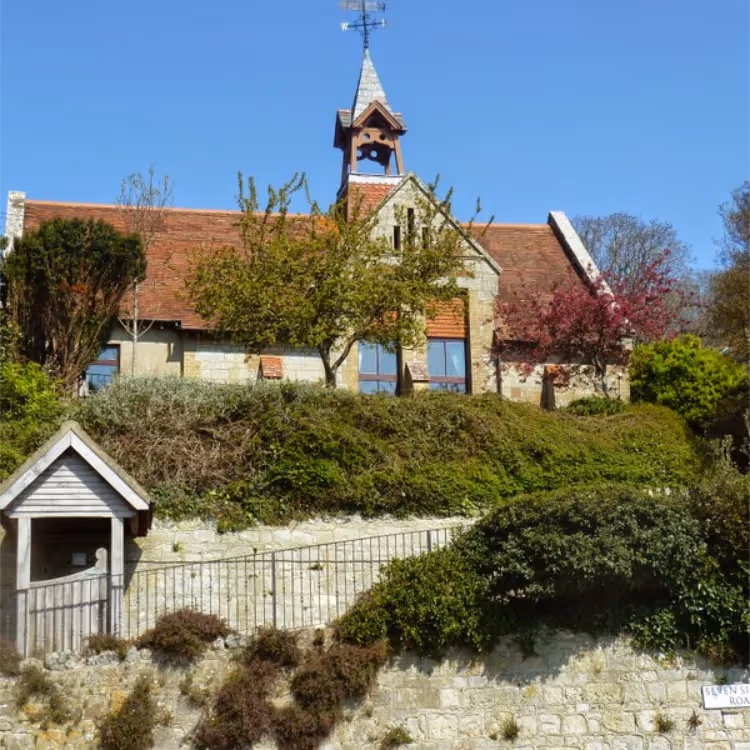 A Victorian stone old schoolhouse