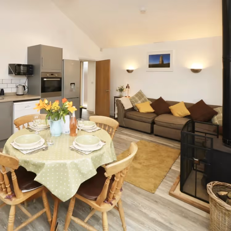 An open plan living room kitchen