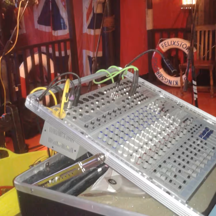 A PA mixing desk