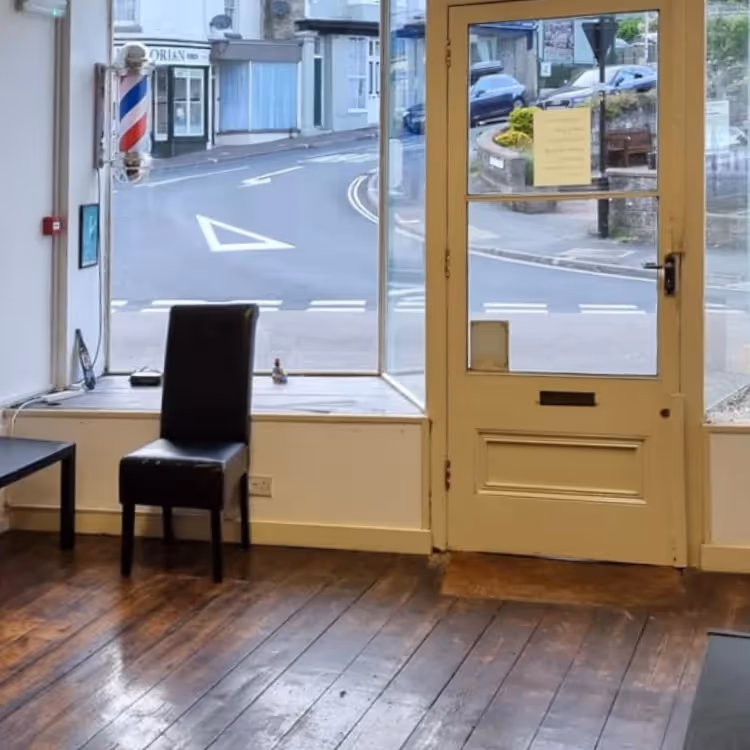 The interior of a barber shop