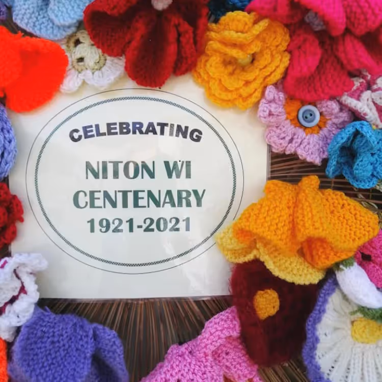Crochet flowers created for a centenary celebration