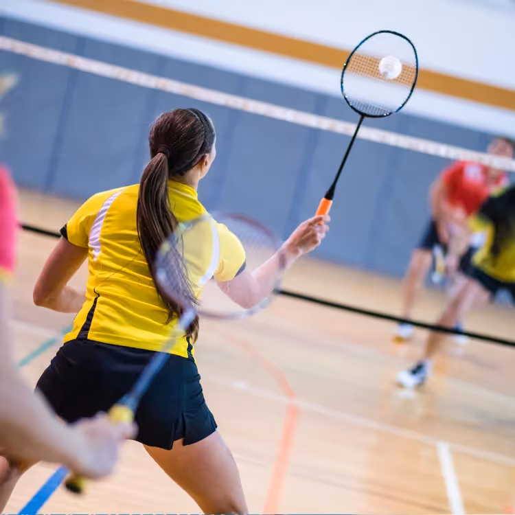 A game of badminton