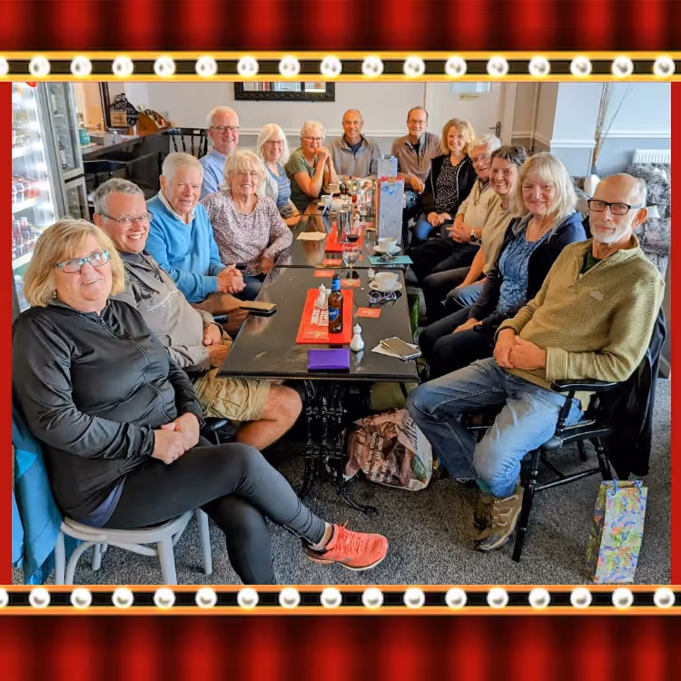 A group of theatre performers enjoying a social drink