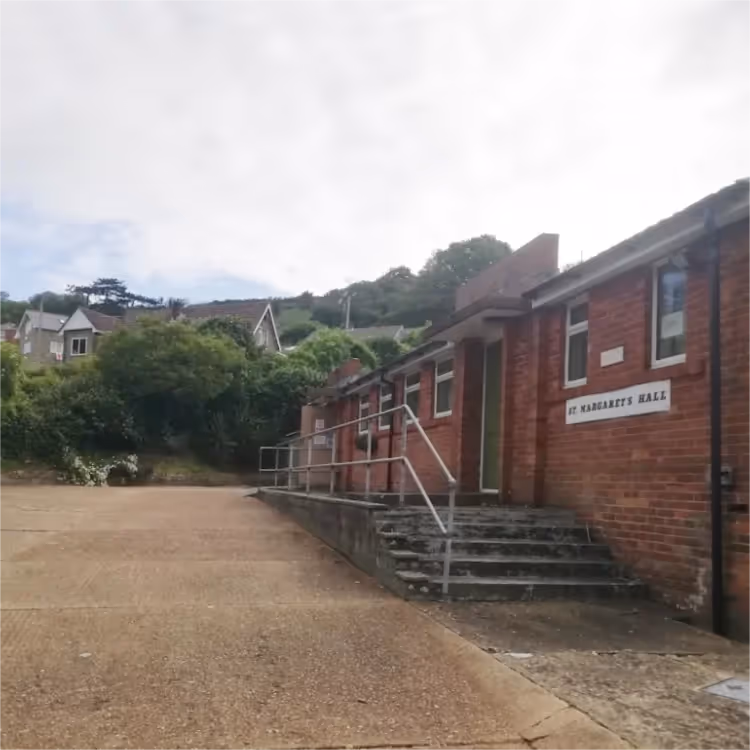 The exterior of a village hall