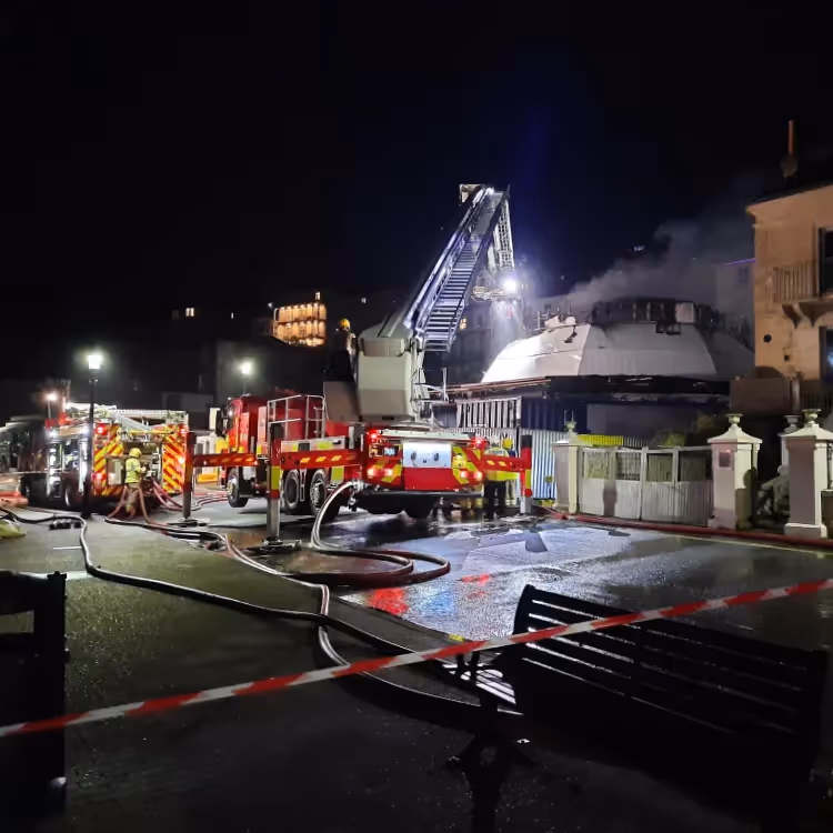 Firemen attending a fire
