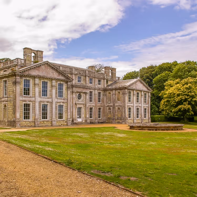 The exterior of a baroque manor house