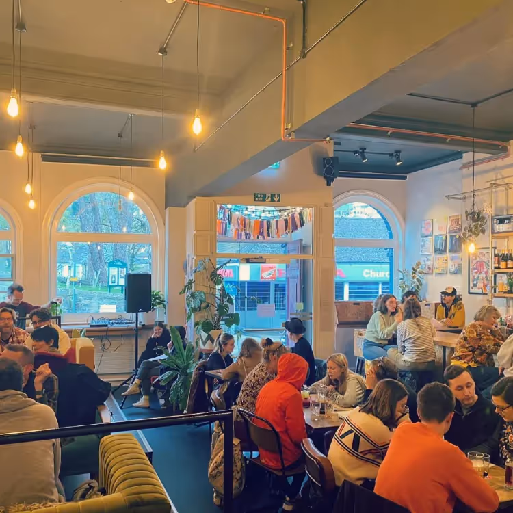 People participating in a pub quiz