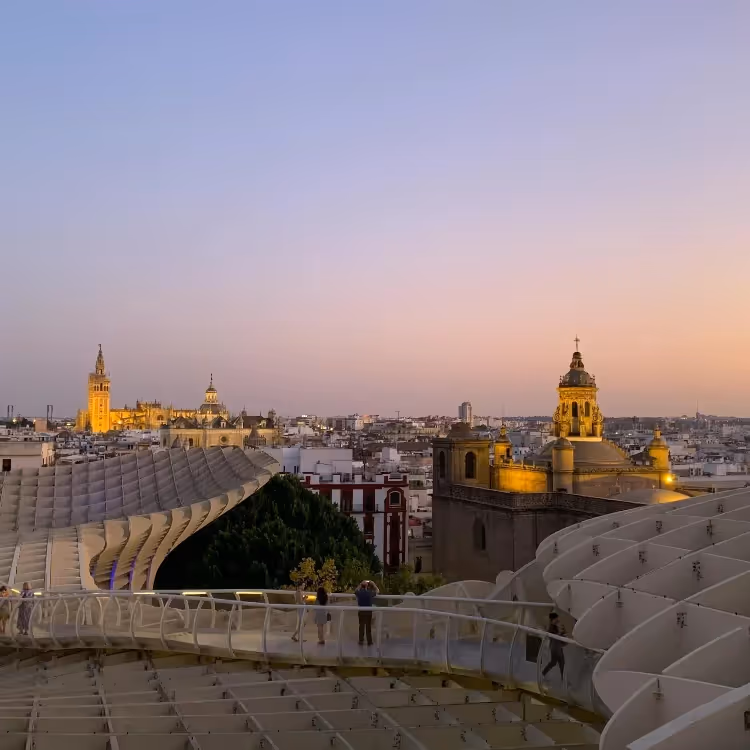 Looking across the city of Seville