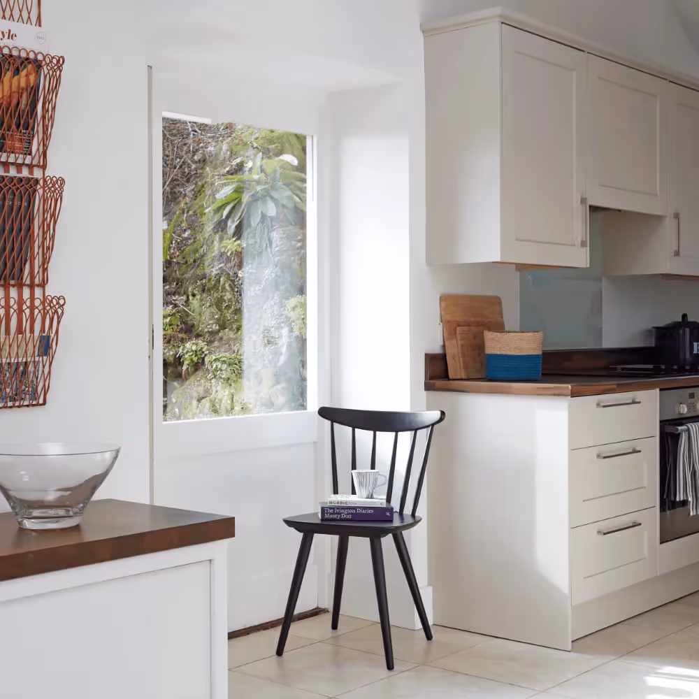 A kitchen in a converted barn