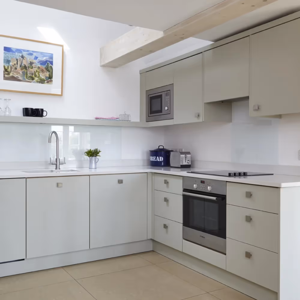 A modern country kitchen in matt grey