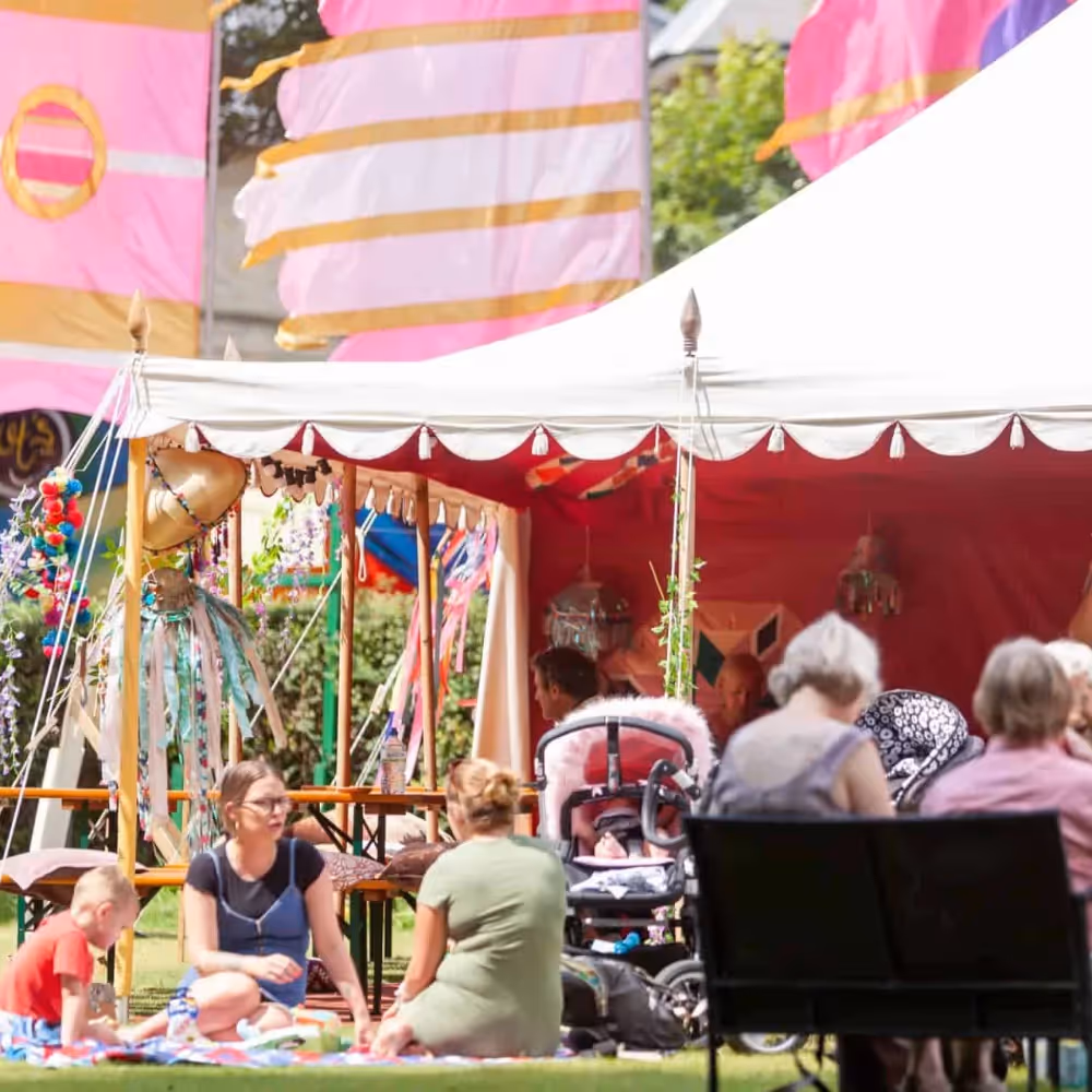 Tents at an arts festival