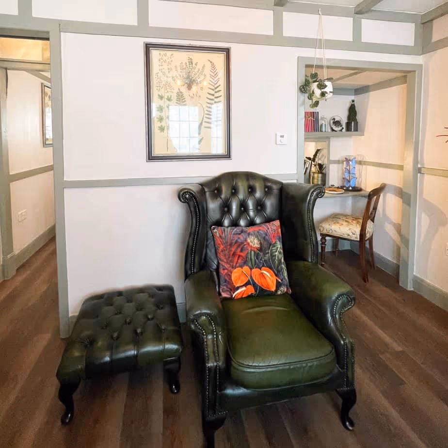 A reading nook in a period cottage
