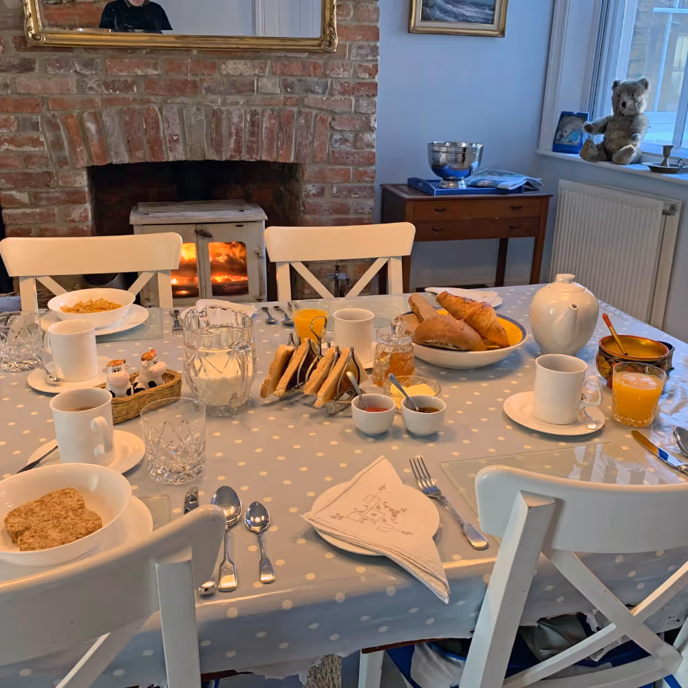 A table set for breakfast