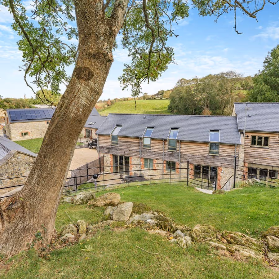 Modern converted barns in the countryside