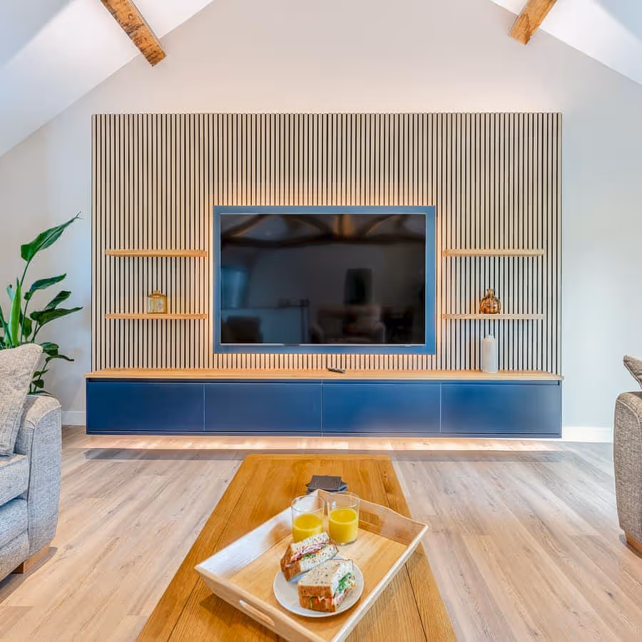 A wall mounted AV wall