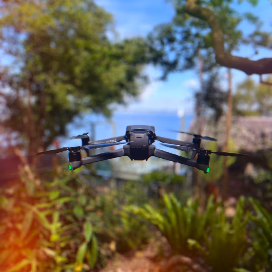 A drone in the air