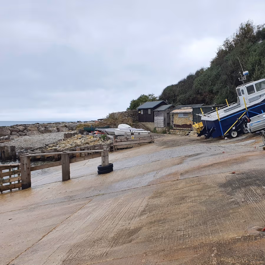 A slipway for fishing boats