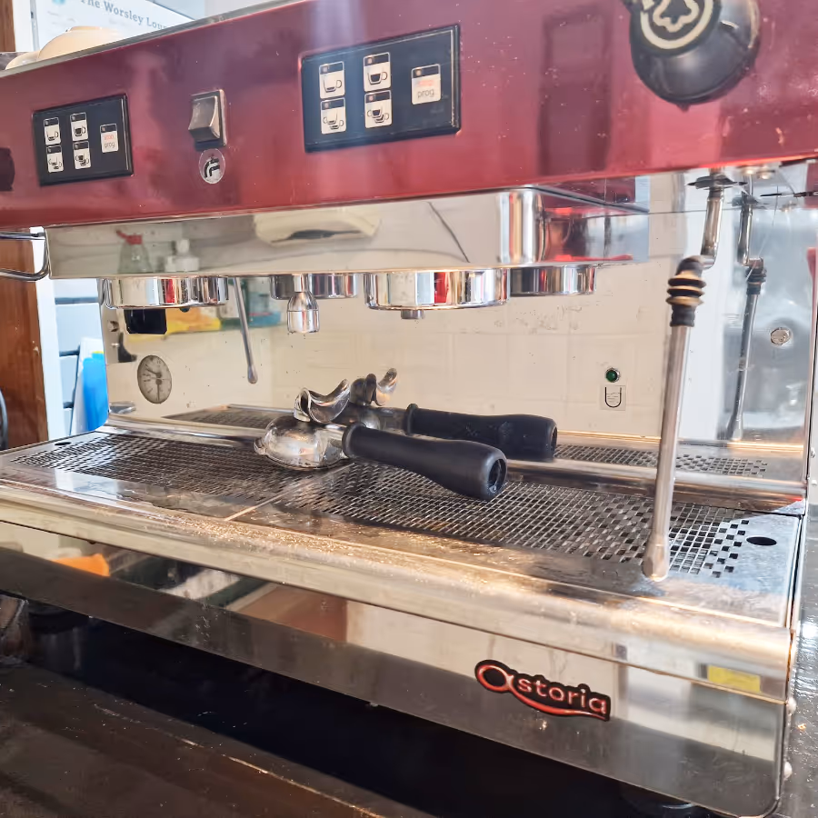 A commercial coffee machine