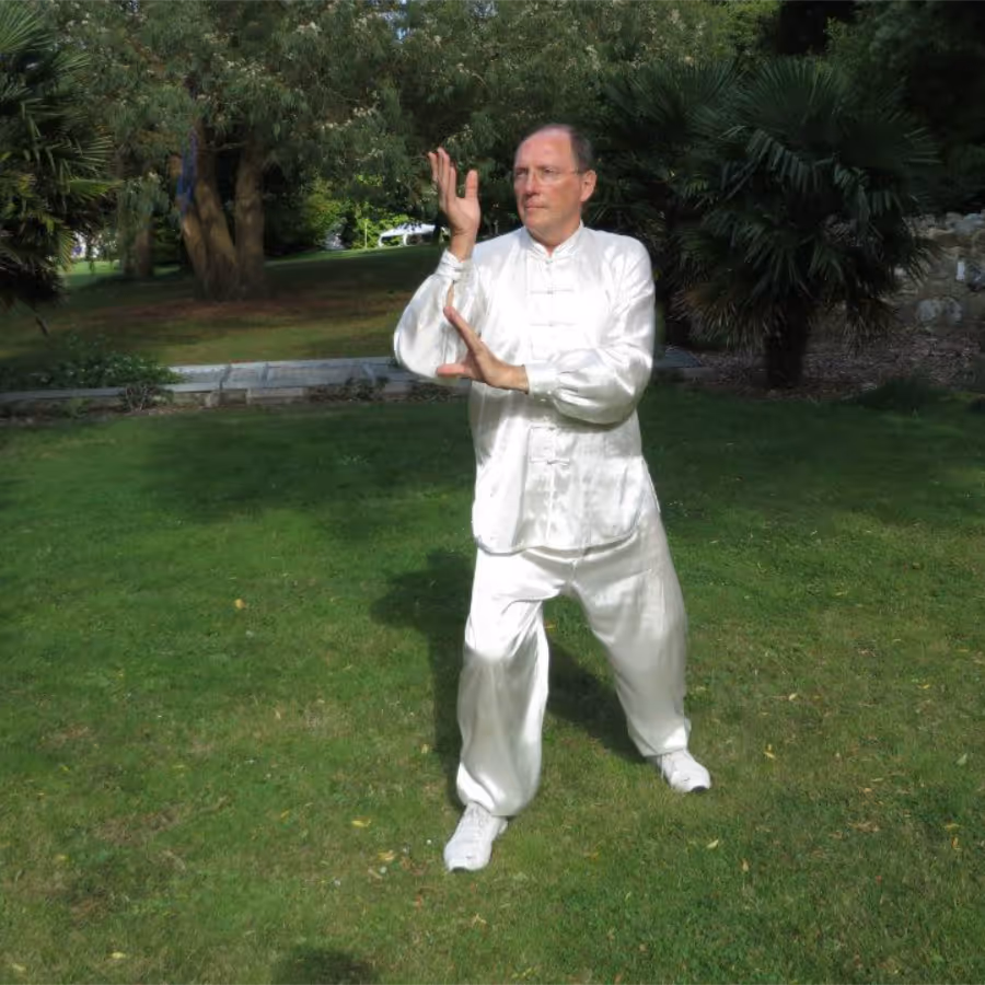A man performing tai chi