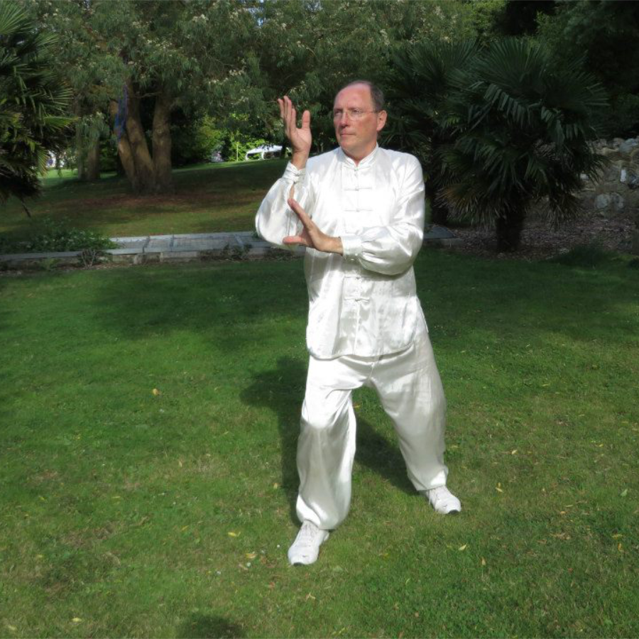 A man performing tai chi