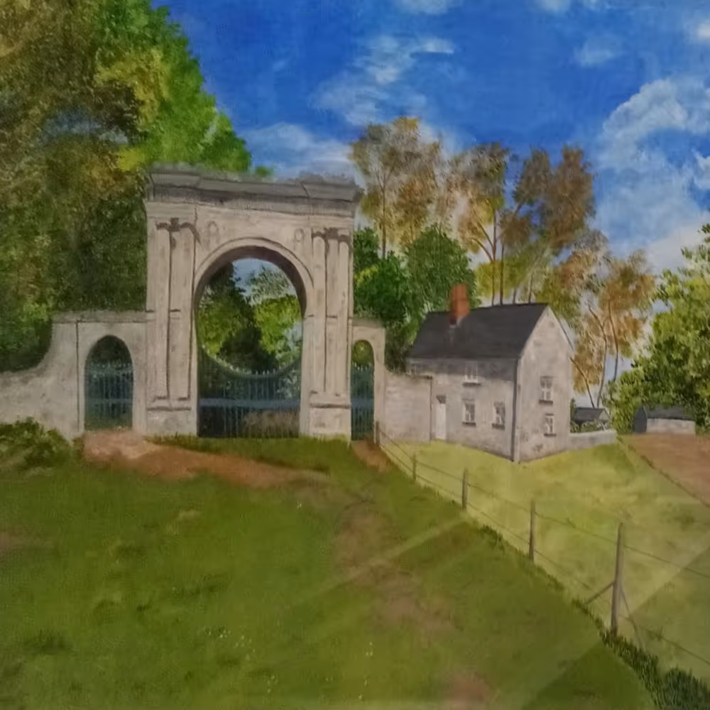 A painting of the Freemantle Gate near Wroxall on the Isle of Wight.