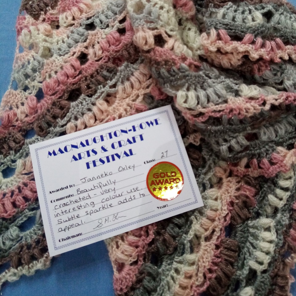 A item of crochet that's won a prize.