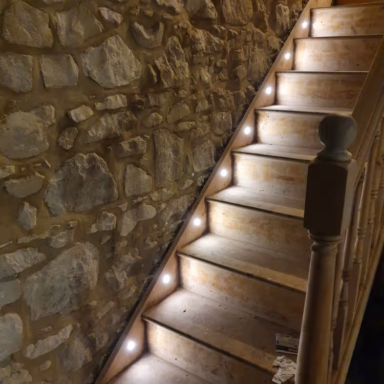 LED stair lights.