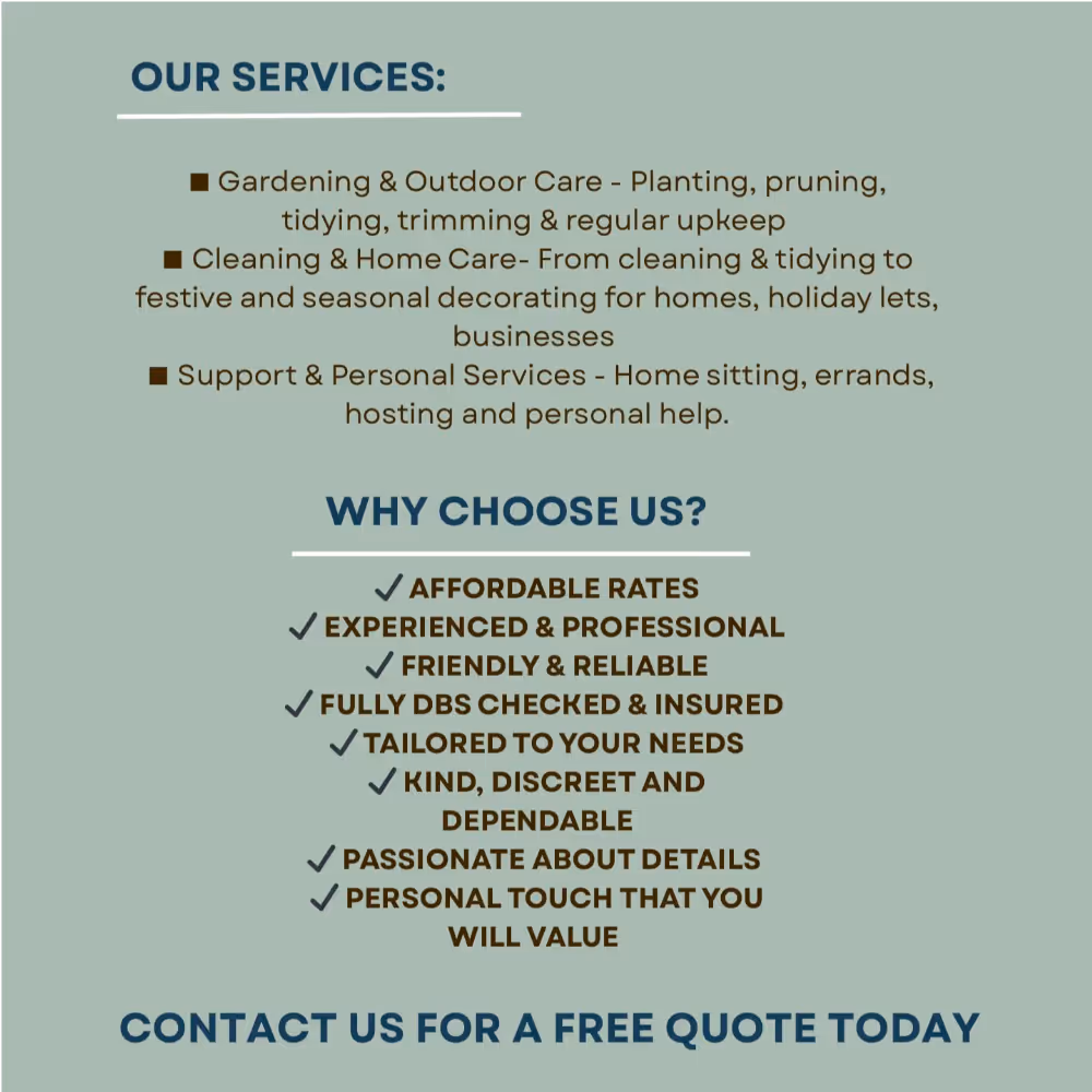 An advert for someone offering help around the home.