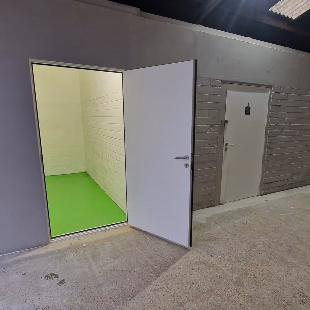 A self storage unit.