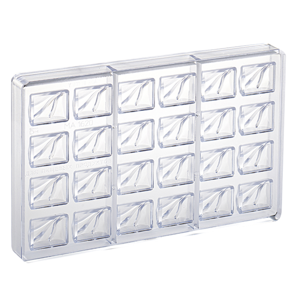 A plastic storage tray for prauline chocolates