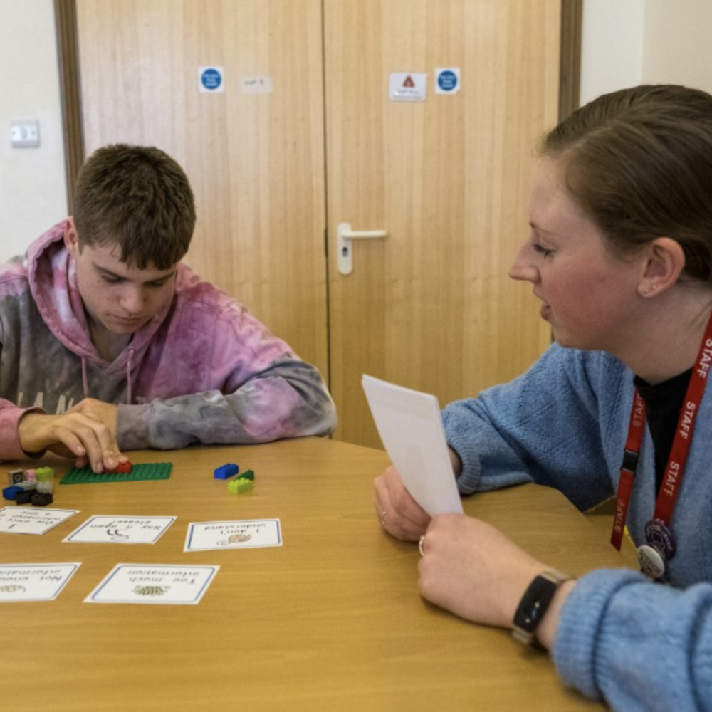 One to one teaching with a college student