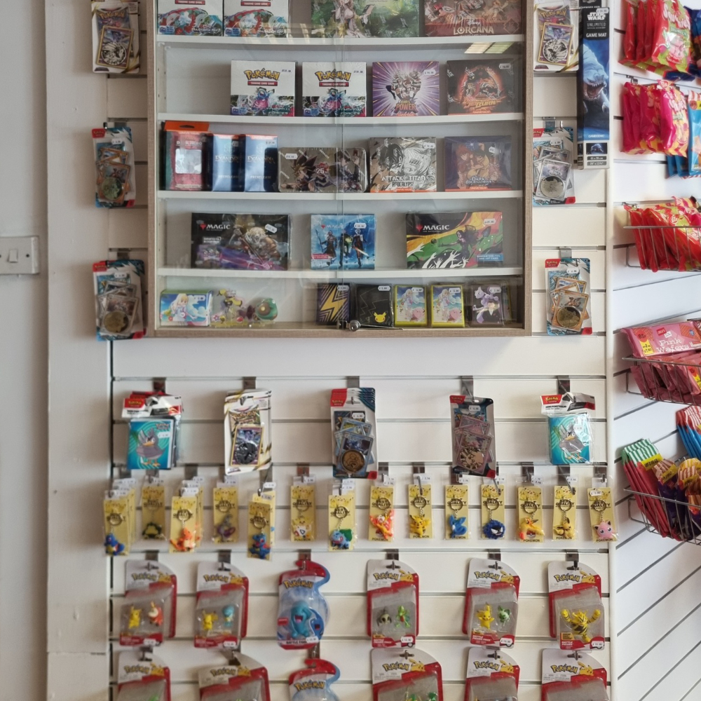 Card games for sale in a shop