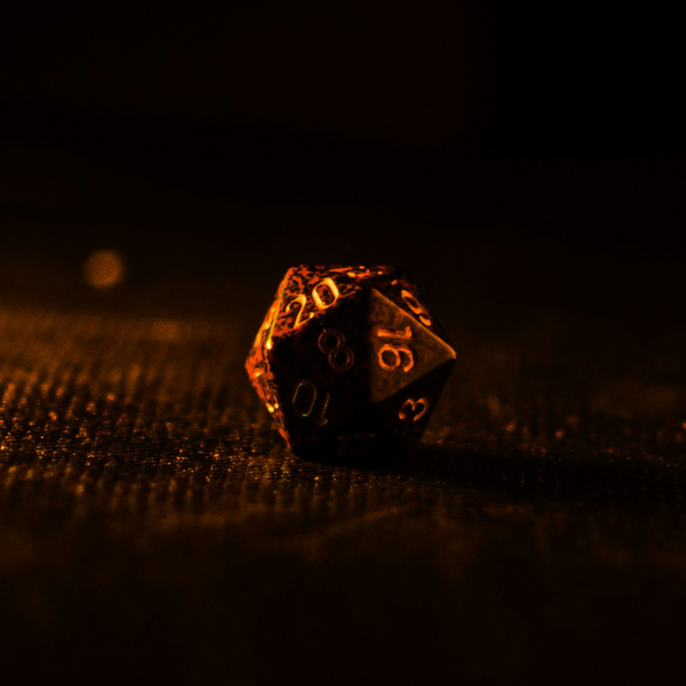 A role playing game dice.