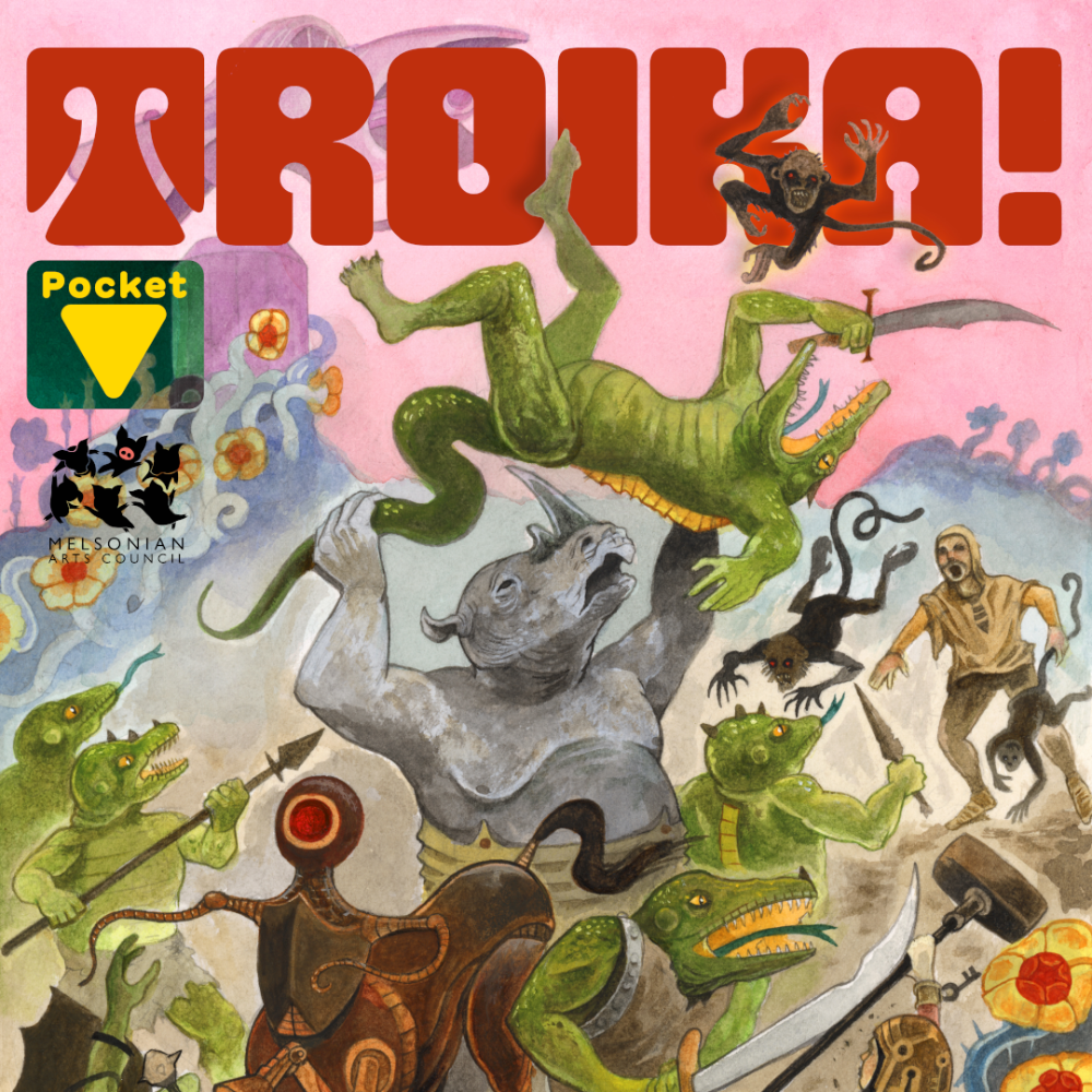 A graphic for a Troika role playing game.
