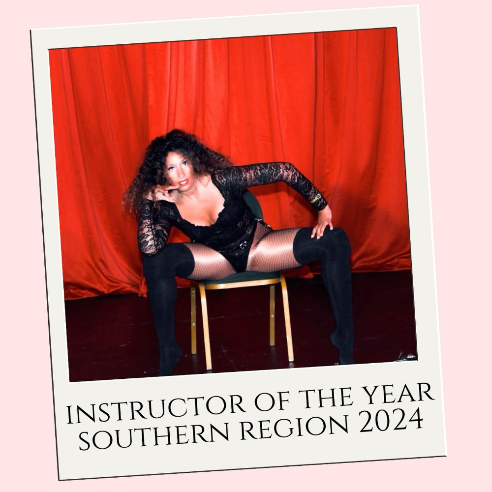 A burlesque chair dance performer.