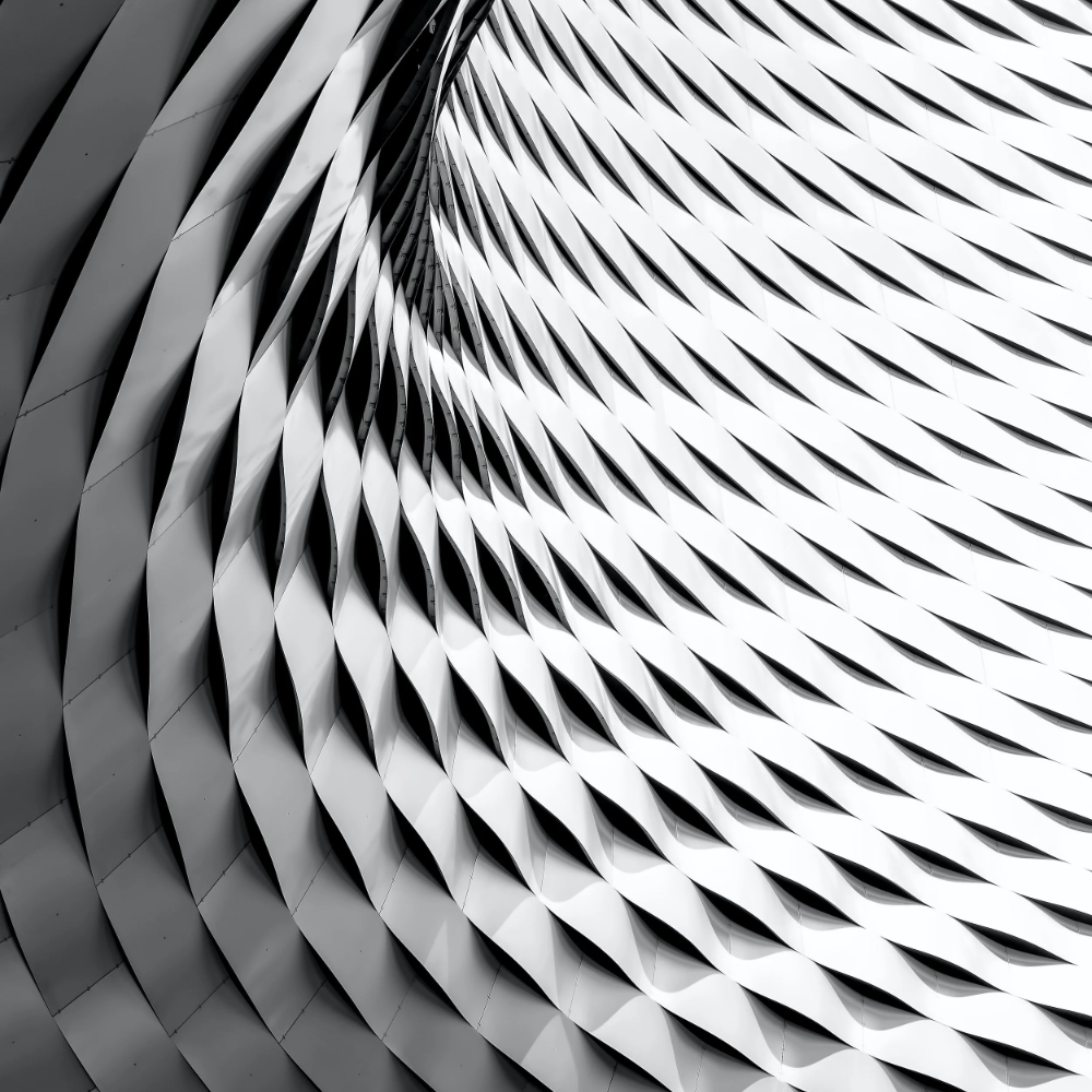 Black and white architectural texture.